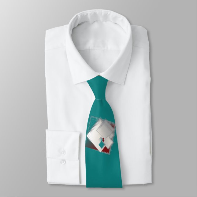 Playful Fibonacci squares Tie (Tied)