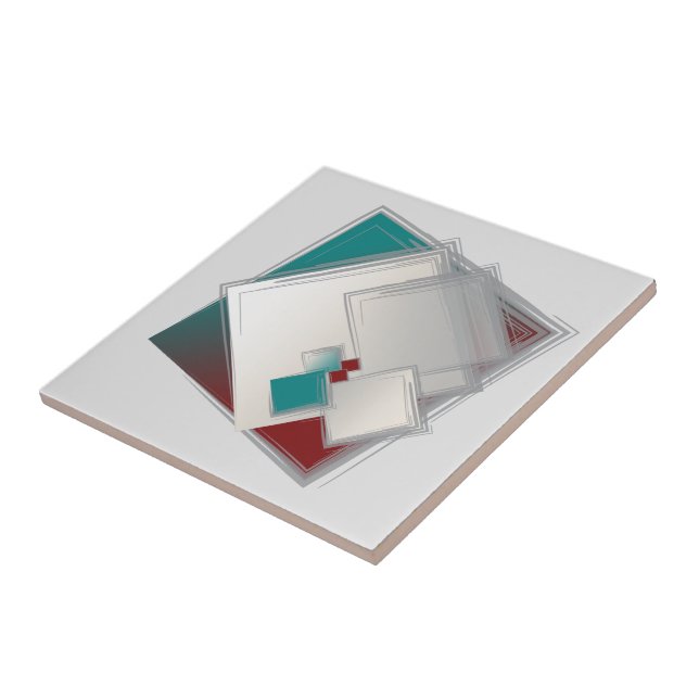 Playful Fibonacci squares Tile (Side)