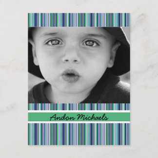 Playful Flat Photo Thank you Card.. Card