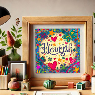 Playful Flourish Inspirational Butterfly Pretty  Photo Print