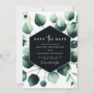 Playful Flowers Eucalyptus Digital Wedding Save The Date