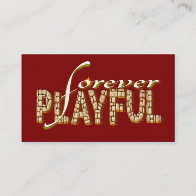  "Playful Forever: Embrace the Child Within" Business Card (Front)