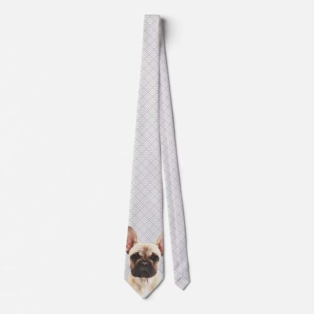 Playful French Bulldog Tie (Front)
