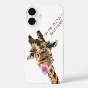 Playful Funny Giraffe Tongue Out Case-Mate iPhone  iPhone 16 Case