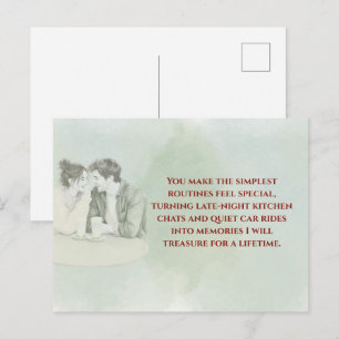 Playful & Funny Love Quote Postcard Laughing Cou