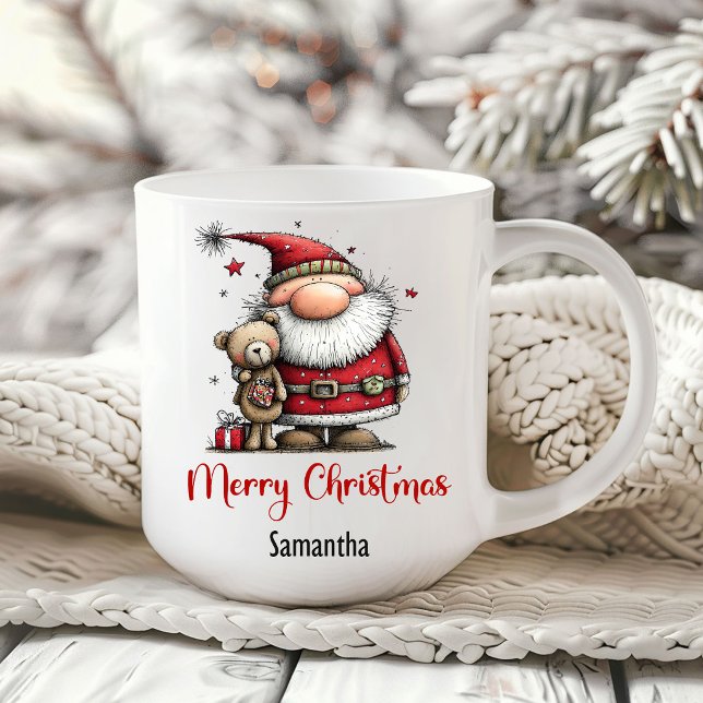 Playful Funny Santa Claus Minimalist Coffee Mug (Playful Funny Santa Claus Minimalist Coffee Mug)