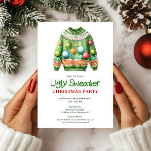 Playful Funny Ugly Sweater Holiday Invite