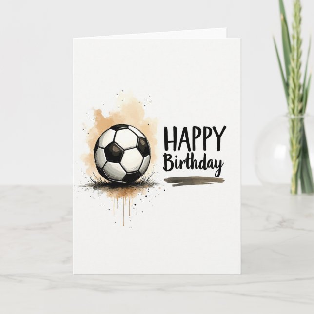 Playful Game Ball Birthday Card (Front)