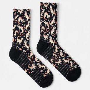 Playful Gecko Pattern Socks