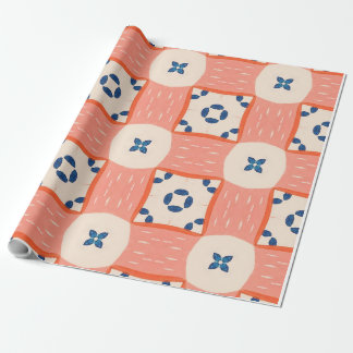 Playful geometry pattern wrapping paper