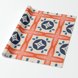 Playful geometry pattern wrapping paper