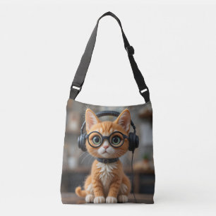 Playful Ginger Cat Crossbody Bag