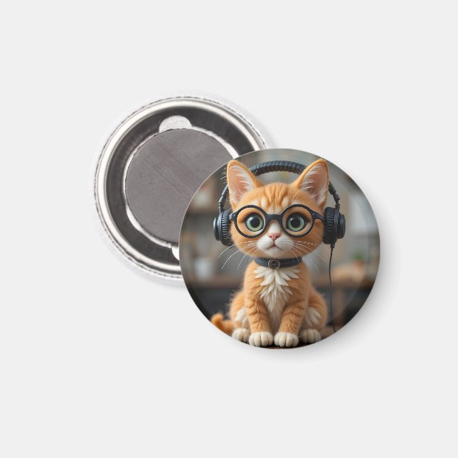 Playful Ginger Cat Magnet (Front/Back)