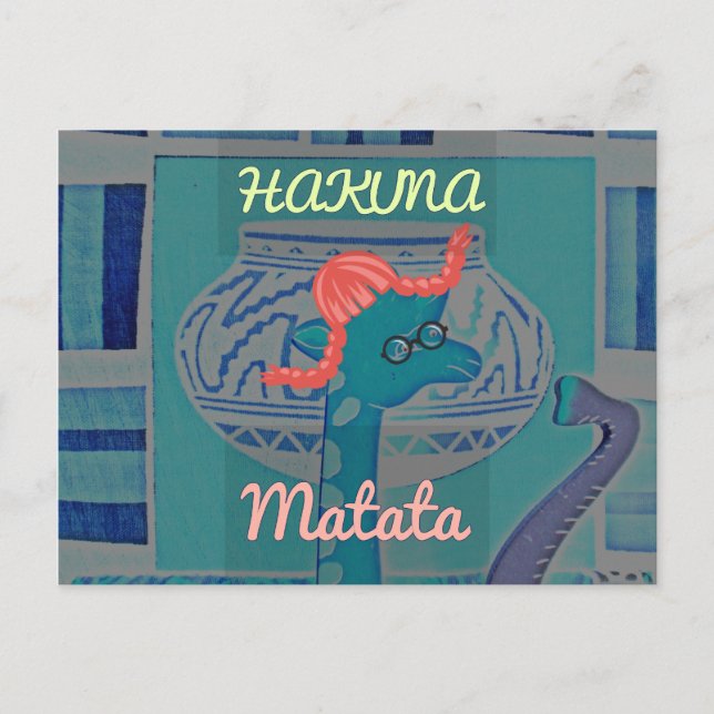 Playful Giraffe Art: An African Delight Postcard (Front)