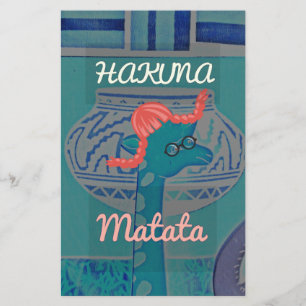 Playful Giraffe Art: An African Delight Stationery