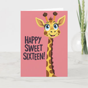 Playful Giraffe Birthday Card