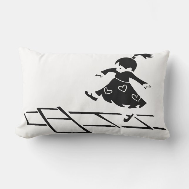 Playful Girl Decorative Throw Pillow (Front)