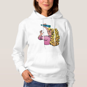 Playful Girl with Crayon Hoodie