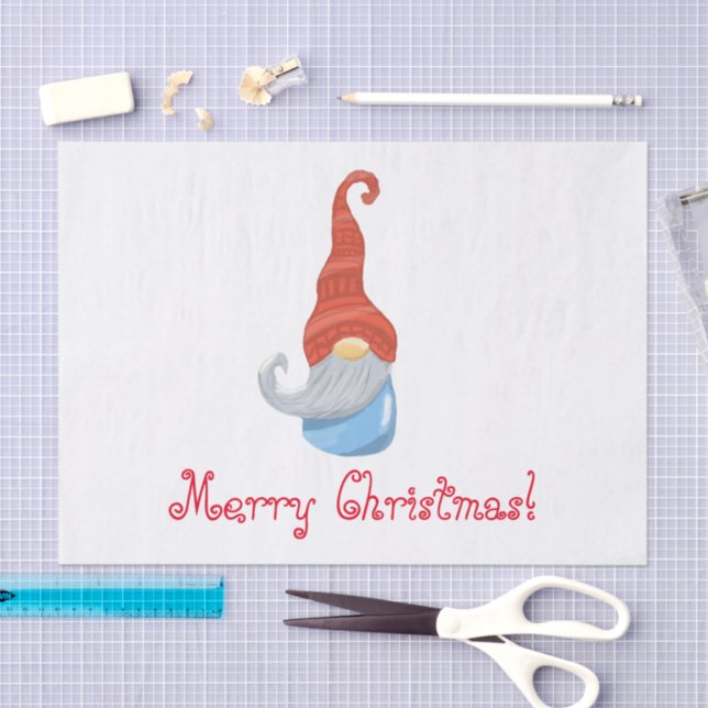 Playful Gnome Faces Funny Tissue Paper – Whimsical (Craft)