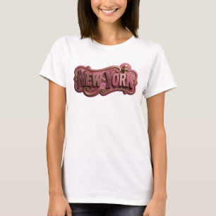 Playful Gold NEW YORK Shirt Design