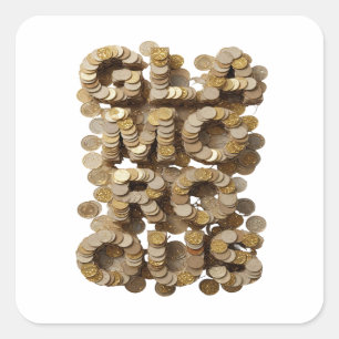 Playful Gold NO MORE Sticker Graphic