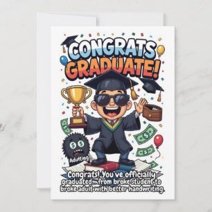 Playful Graduation Humour Holiday Card
