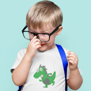 Playful Green Dino Toddler T-Shirt