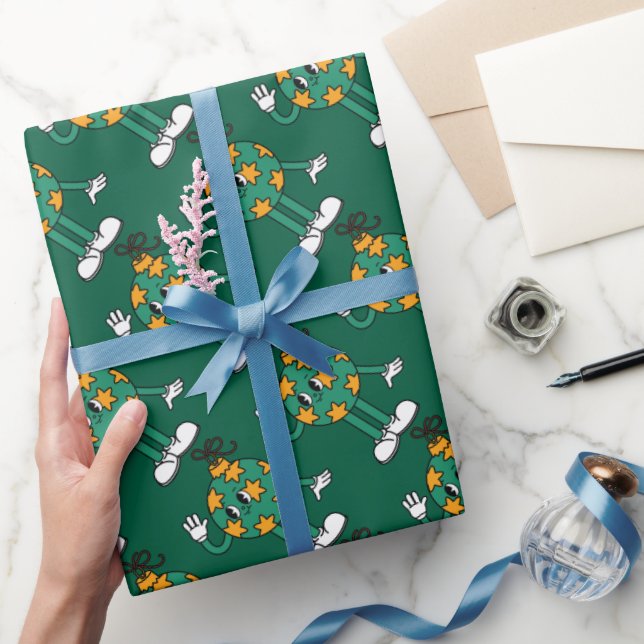 Playful Green Pattern Gift Wrapping Paper (Gifting)