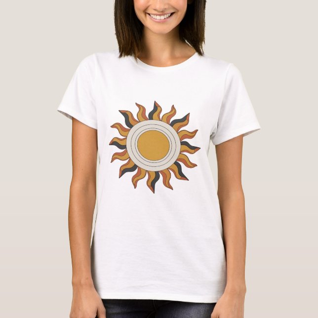 Playful Grey ABSTRACT ART Design T-Shirt (Front)