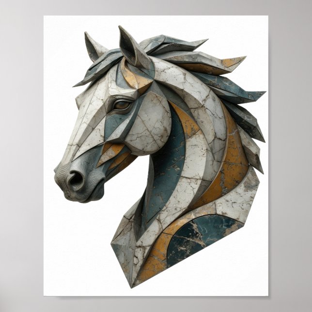 Playful Grey ABSTRACT ART Design v2 Poster (Front)