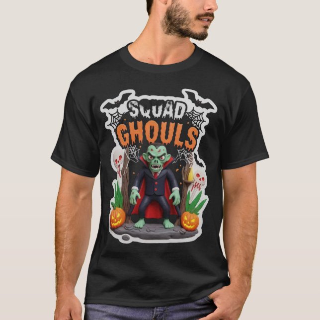 Playful Halloween design featuring vampire pumpkin T-Shirt (Front)