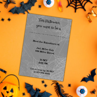 Playful Halloween Fun Customise Invitation