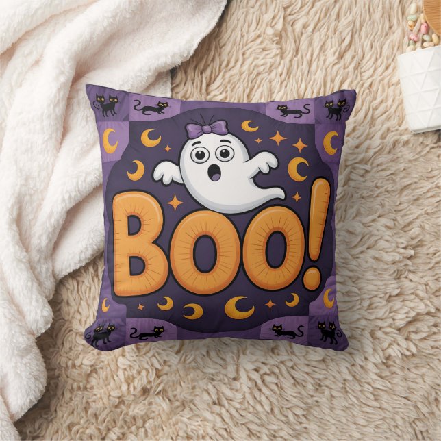 Playful Halloween Quilt, Throw Pillow  (Blanket)