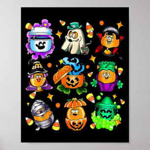 Playful Halloween Snack Bucket Art For Food Lovers Poster