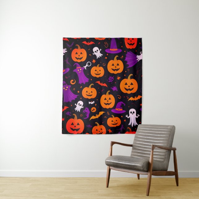 Playful Halloween  Tapestry (In Situ)