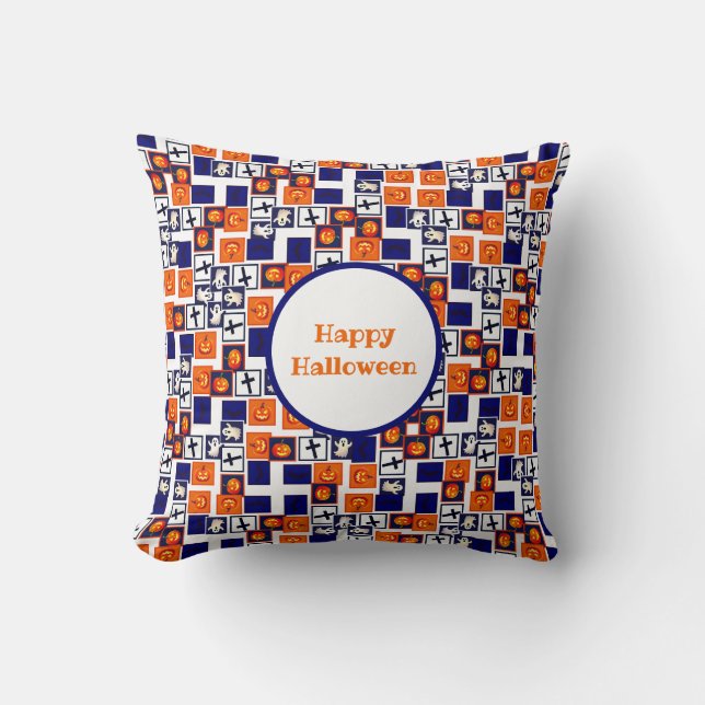 playful Halloween-themed pattern  Cushion (Front)