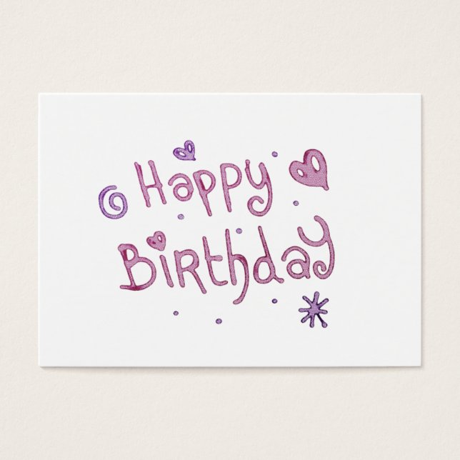 Playful Happy Birthday Text (Front)