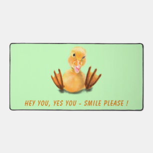 Playful Happy Duck Custom Colours and Text Funny Desk Mat