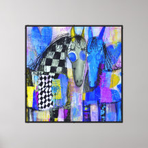 Playful Hearts And Chequerboard Horses