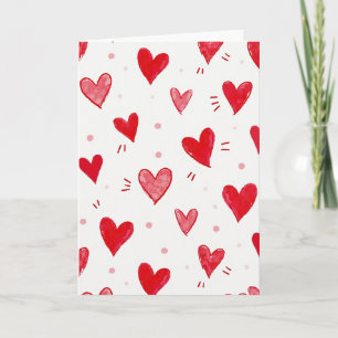Playful Hearts Birthday Card
