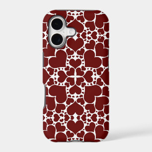 "Playful Hearts - White & Red" iPhone 5/5S Case