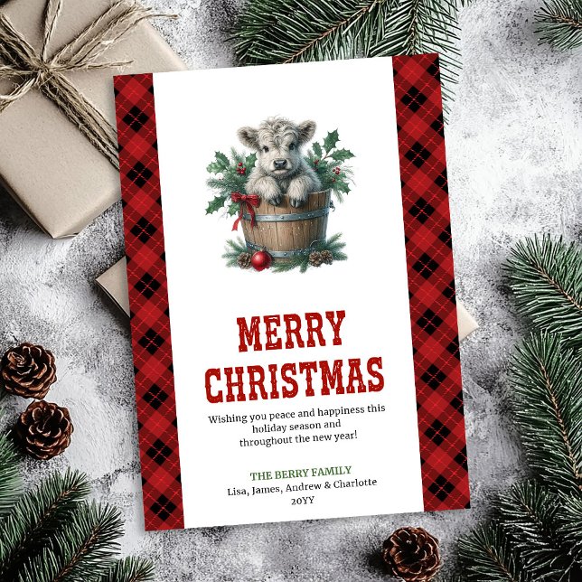 Playful highland cow card editable holiday name (Playful highland cow card editable holiday name

)