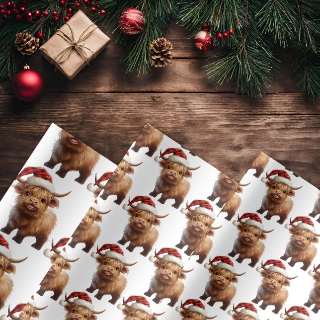 Playful Highland Cow Wrapping Paper (Creator Uploaded)