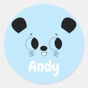 Playful Honey Bear Sliding Classic Round Sticker