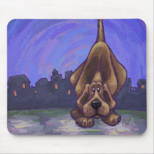 Playful Hound Dog Gifts & Accessories Mouse Pad
