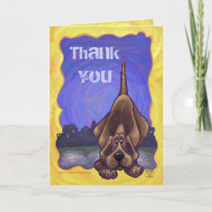 Playful Hound Dog Gifts & Accessories Thank You Card