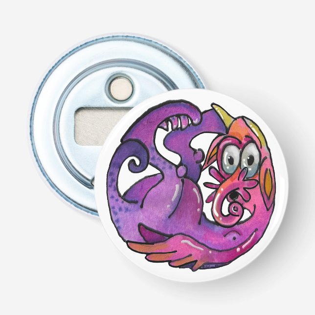 Playful imaginary Creatures & Monsters Bottle Opener (Front)
