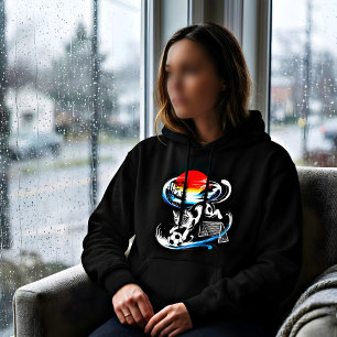 Playful Japanese Football Cat Women's Hoodie