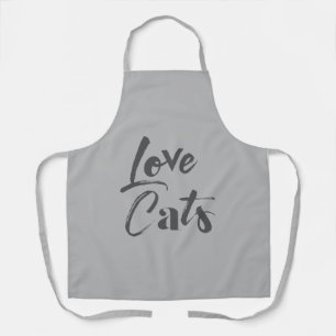 Playful, joyful, modern, cute design of Love Cats Apron