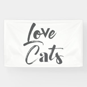 Playful, joyful, modern, cute design of Love Cats Banner